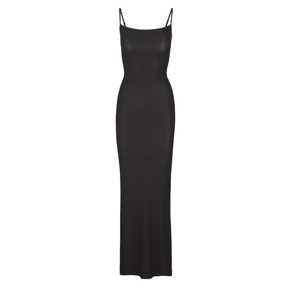 SKIMS Soft Lounge Long Slip Dress NWT Onyx S Small